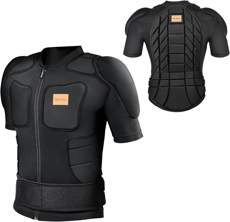 BenKen Men's Women's Professional Anti-Collision Sports Shirts, Protection of The Back, Motorcycle Protective Jacket for Skateboarding Skating Snowboarding Cycling - Image 1